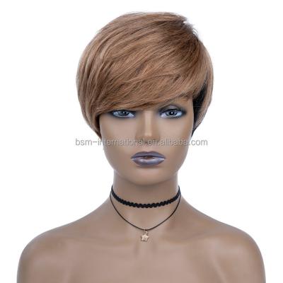 China Short Curly Hair Wigs For Black Women Pre Plucked Wig Brazilian Pixie Cut Human Hair Wigs With T1B/27 Color Free Shipping for sale