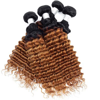 China Top Quality and Good Price Deep Wave Hair Bundles Ombre Deep Wave Hair Bundles for sale