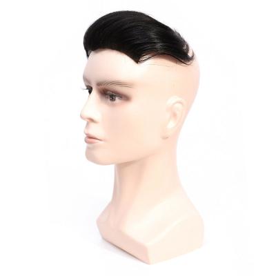 China Straight Man Toupee Selling 100% Natural Human Hair Wigs Custom Colored Slicked Back Topper For Man Human for sale