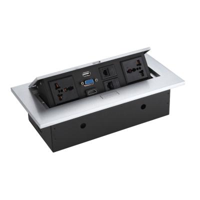 China Commercial Motorized Desktop Multi Pop Up Power Outlet Box With USB Outlet for sale