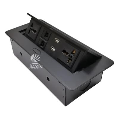 China Commercial desktop socket box for desk, universal socket outlet for desk for sale