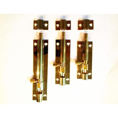 China Traditional Solid Brass Flush Bolt Lock Hook Sliding Door Barrel Bolt Turn Bolt Door and Window Brass Latch for sale