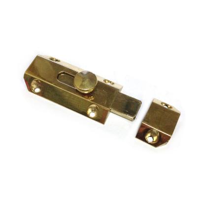 China Luxury Type 1 Inch Width Solid Brass Door Bolt Brass Lock for sale