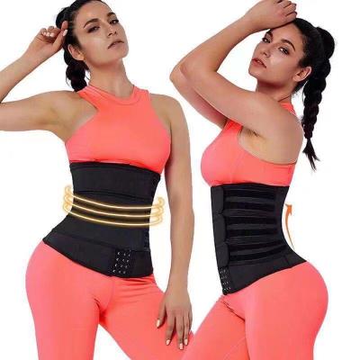 China Wholesale New Arrival Adjustable Slip Support Belt Non Boned Waist Cinchers Fitness Slimming Three Belt Waist Trainer Women C-3841 for sale