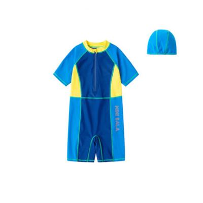 China Manufacturer Price Kids Wetsuit One Piece Full Body Breathable Short Sleeve Children's All-In-One Swimsuit For Boys for sale