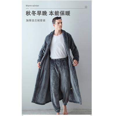 China Thermal Fleece Coral Velvet Manufacturer Price Soft Solid Color Bathrobe Pajamas Robe for sale