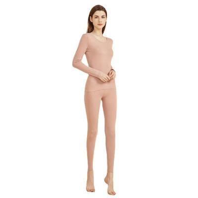 China Wholesale High Quality Uniform Round Neck Women's Hot Selling Thermal Underwear Set for sale