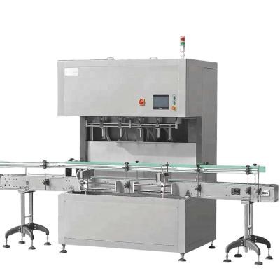 China Food Oil Filling Machine Automatic Linear Piston Filing Machine 6 Nozzles for sale