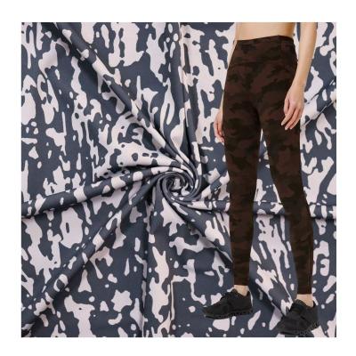 China Good Quality Double Sided Double Brushed Spandex 75 Nylon 25 Micro Stretch Sport Digital Brush Yoga Wear Fabric For Gaiters for sale