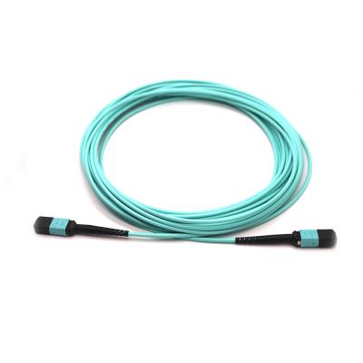 China SM G657A1 OM4 OM5 MPO Fiber Optic Cable 12F Senko MPO Female for sale