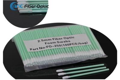 China Fiber Optic Lint Free Foam Clean Swabs One Time 1.25mm 2.5mm 100 Pcs/Pack for sale