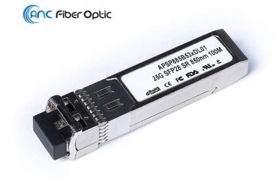 China 25G SFP28 SR Fiber Optic Transceiver 850nm 100m DOM Transceiver Module for sale