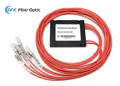 China Multimode Fiber Optic Splitter 1x2 2x2 1x3 3x3 2x4 Multimode Coupler Customized Length for sale