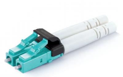 China Mini LC Duplex Fiber Optic Connector 5.25mm Pitch Easy Assembly Compact Design for sale