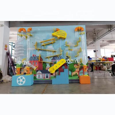 China Wooden Children Science and Technology Center Exhibits Indoor Soft Playground Equipment Educational Ball Wall for kids for sale