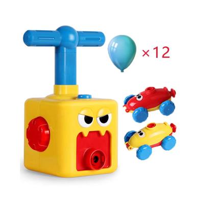 China Newest Design Air Power Balloon Car Toy Playset With Launch Platform Press Car Educational Sets For Kids for sale