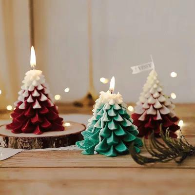 China Christmast Ornament Christmas Decoration Christmas Tree Shape Candle Fragrance Scented Aromatherapy Candles for sale