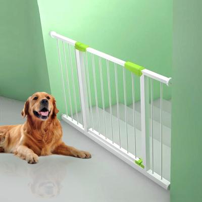 China High Quality Viable Metal Dog Baby Gate Mesh Pet Supplies Pet Door Dog Kids Door With Dog Design for sale