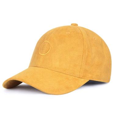 China Wholesale 6 COMMON Panel Embroidery Suede Baseball Cap Hat Unisex Fit Custom Logo for sale