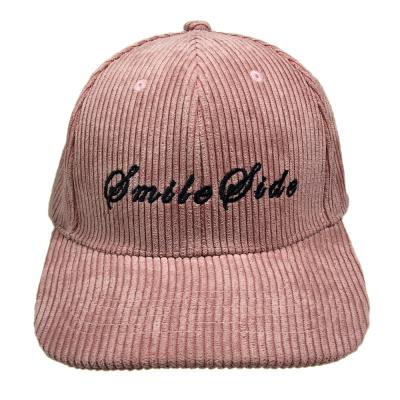 China COMMON wholesale custom hops luxury adjustable baseball cap corduroy hip embroidery logo for your design for sale