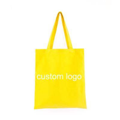 China Small MOQ Custom Promotional Handled Cotton Canvas Tote Bag Shopping Bag Wholesale for sale