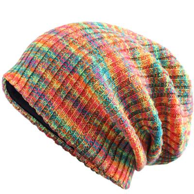 China Wholesale COMMON Double Layer Adult Fleece Winter Beanie Hat Slouchy Knitting for sale