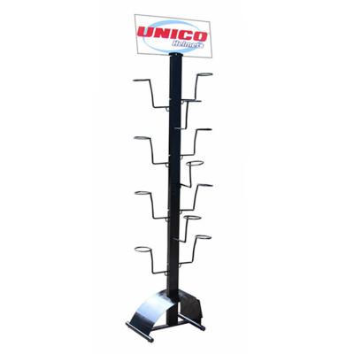 China Demountable Clothing Display Racks Football Helmet Display Stand Metal For Stores for sale