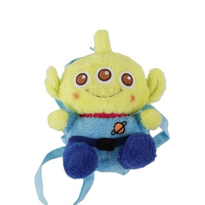 China Cute anti-theft boy three-eyed cute anti-theft plush toy bag children's backpack crochet doll cross school bag for sale