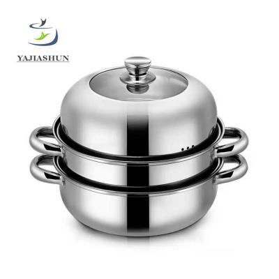 China Sustainable Hot Sale 28CM Stainless Steel Steamer Pot Cooking /Dumpling Steamer for sale