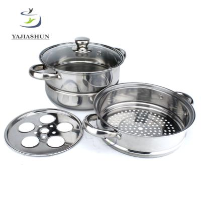 China 2 layers viable stainless steel egg steamer/steamer soup pot for kitchen for sale