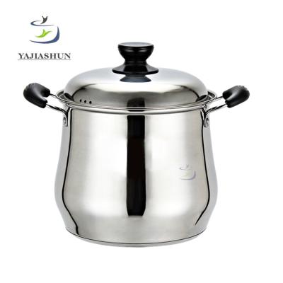 China Sustainable Home and Restaurant High Capacity Stainless Steel Soup Pot in Cookware Cooking Stock Pot Soup Pot with Bakelite Handles for sale