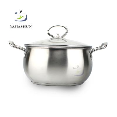 China Sustainable Induction Stock Pot Soup Compatible, 555 Stainless Steel and Stock Pot for sale