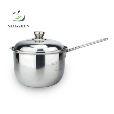 China Cheapest Viable Steel Milk Mini Saucepan Deep Saucepan Stainless Belly Pan Boiling Pot for sale