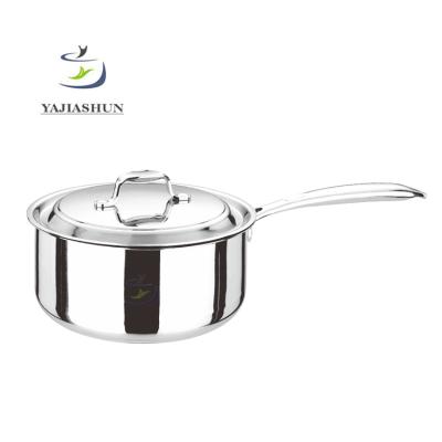 China Sustainable Kitchenware Cooking Pot & Boiling Pot Stainless Steel Milk Sauce Cooking Pot for sale