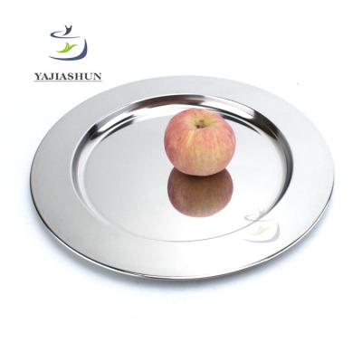 China Tray Manufacturing Company Hotel Arab Stainless Steel Silver Plated Mirror Food Serving Trays Sustainable OEM Custom Metal for sale