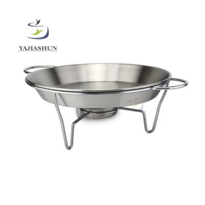 China Restaurnts/Hotel Fish Seafood Serving Pan Buffet Food Warmer With Alcohol Burner, Mini Stainless Steel Chafing Dish Factory Wholesale for sale