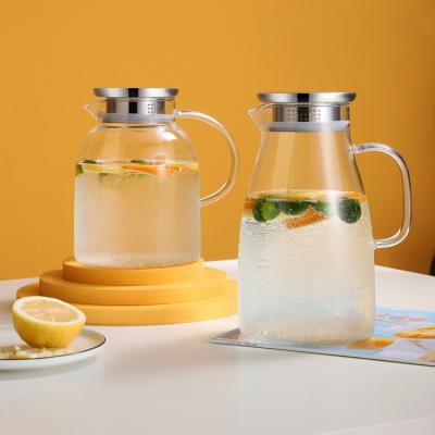 China China Wholesale Sustainable Flower Tea Kettle Water Heat Resistant Glass Pot for sale