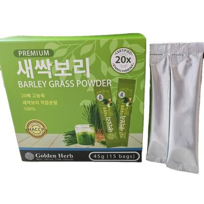 China Korean Pure Green Organic Food ODM Barley Grass Powder Manufacturers Supply Natural Extract Green Barley Grass Powder for sale