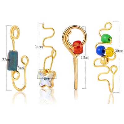 China CLASSIC Geometric Spiral Fake Nose Rings Gold Color Nose Clip Nose Ring Ear Cuff Earring Women Punk Piercing Cuffs for sale