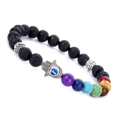 China FASHION Hand Jewelry Amulet Lucky Jewelry Nazar Eye Mala Pendant Buddha Balance Religious Fatima Fashion Charm Bead Bracelet Pulsera for sale