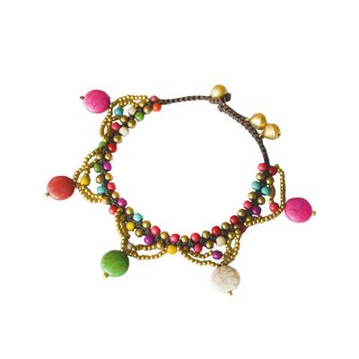 China Vintage Style Round Beach Bohemian Anklet For Women Handwoven Accessories Beaded Anklets for sale