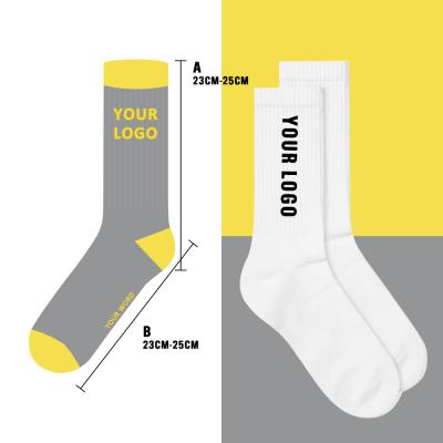 China Sporty High Quality Fashion CT Anti Slip Crew Cotton Print With Logo Compression Wholesale Men Women Custom Cotton Socks for sale