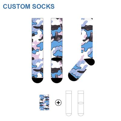 China CT Antibacterial 3D Custom Logo Printed Socks Printing Wholesale Socks for sale