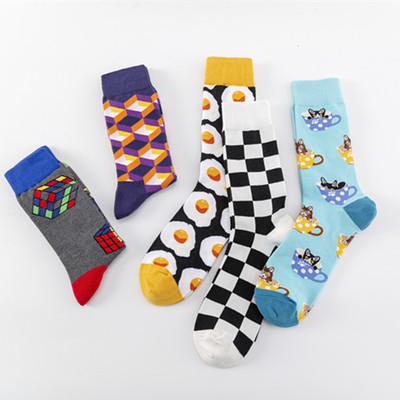 China Jacquard Jacquard Socks Sporty Professional Happy Design Custom Colorful Socks Funny Socks Man Happy Socks for sale