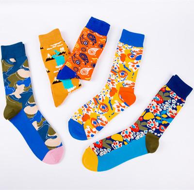 China CT Sporty Happy Socks Art And Famous Oil Painting Series Male Socks Fashion Socks for sale