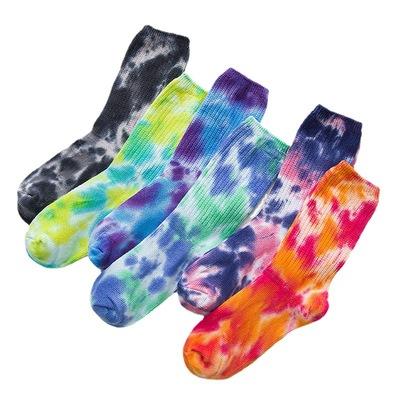 China Wholesale CT Ins Fashion Cotton Sports Unisex Crew Socks Funny Socks Custom Design Logo Tie Dye Happy Socks for sale