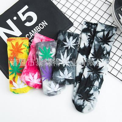 China Sporty Custom Customizable Pink Tie Dye Brown Multi-size CT Socks Women Bamboo Tie Girls Tie Dye for sale