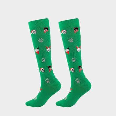 China Unisex Colorful Christmas Socks Pattern Snow Socks Compression Sport Socks 80%Nylon for sale