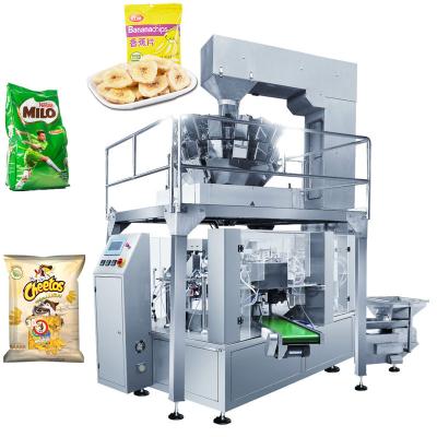 China Automatic Rotary Beverage Premade Pouch Breakfast Oat Grain Oatmeal Cereal Rotary Packing Machine for sale