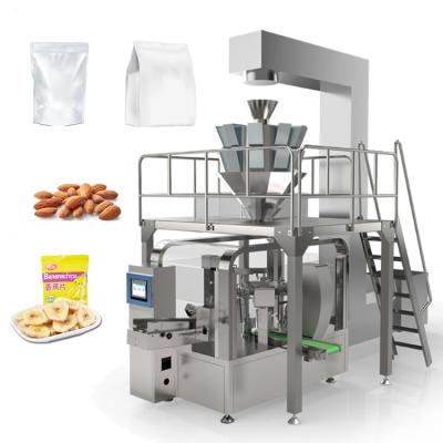 China 8 stations; wash down; Autoclavable Automatic Autoclavable Banana Chips Peanut Popcorn Sugar Banana Cookies Zipper Pouch Granular Solid Packaging Machine for sale